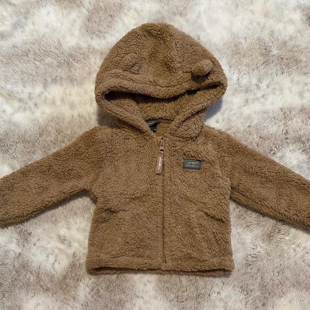 Eddie Bauer teddy bear baby zip up size 12 months